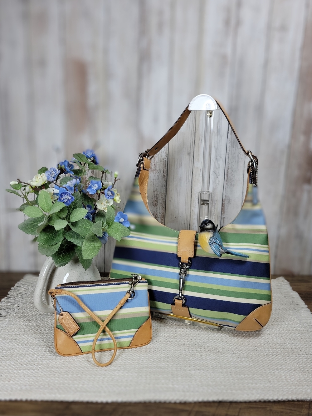 Vintage 2002 Coach Hobo + Wristlet w/COA